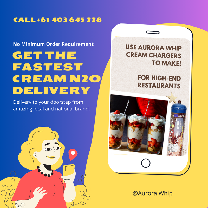 Aurora Whip Cream Chargers: Local Delivery with No Minimum Requirement