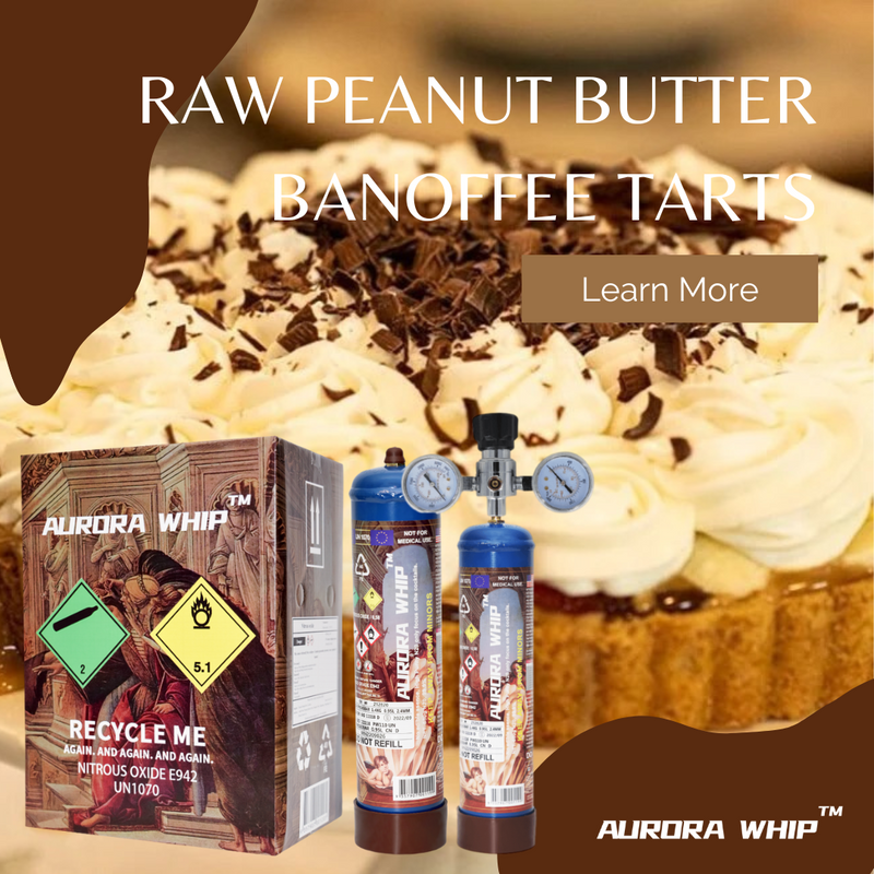 AURORA WHIP - STEPS TO MAKE RAW PEANUT BUTTER BANOFFEE TARTS
