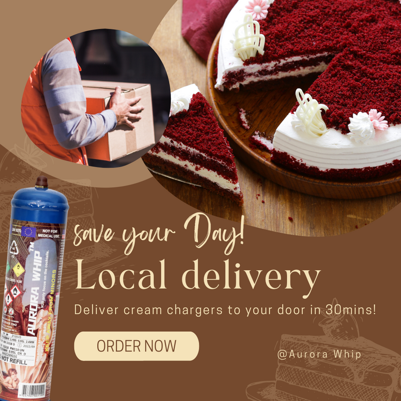 Local delivery cream chargers save your day!