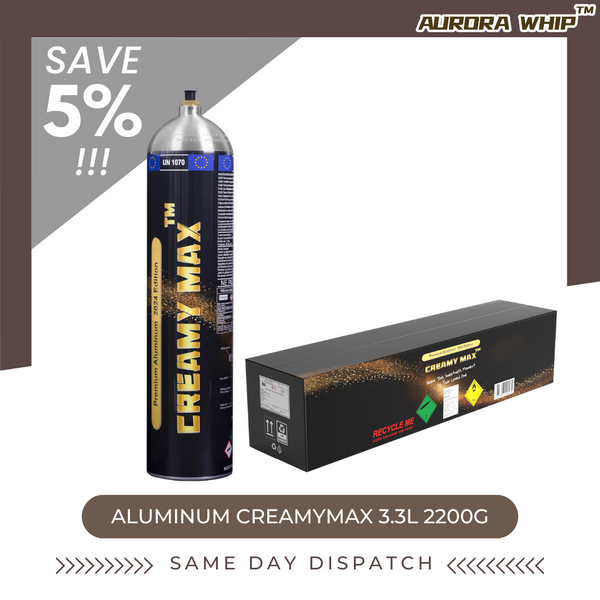 Aluminum Creamy Max 3.3L Cream Chargers