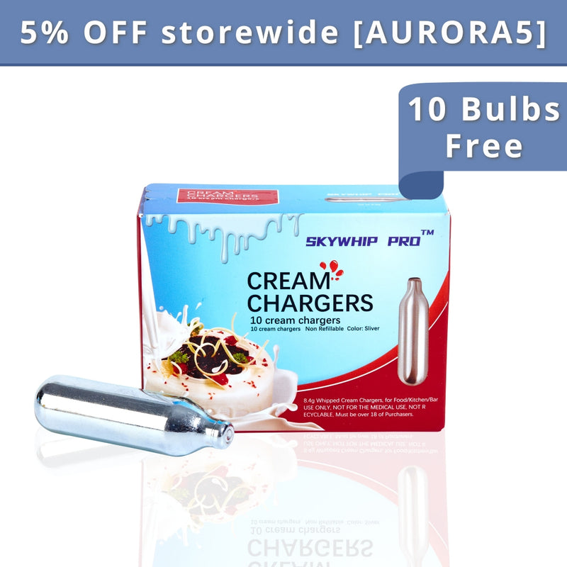 [3 Tanks + 10 Bulbs Free] Aurora Whip 580g N2O Cream Chargers (Save 10%: AW10OFF)